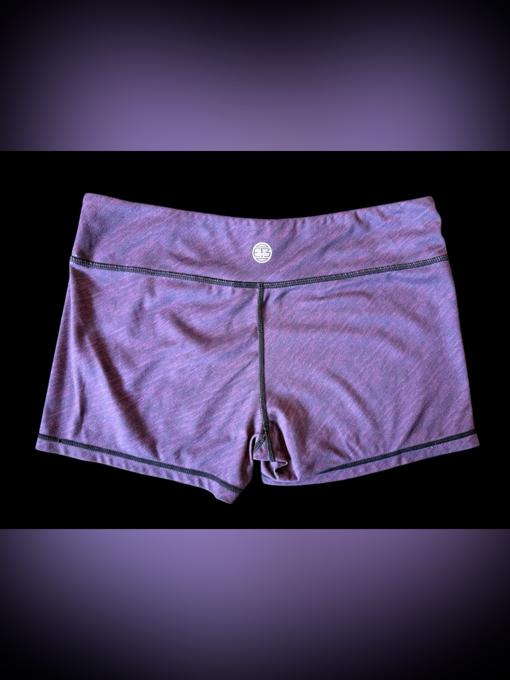 IAB MFG Womens Large 10 Purple No Ride Compression Shorts CrossFit Workout